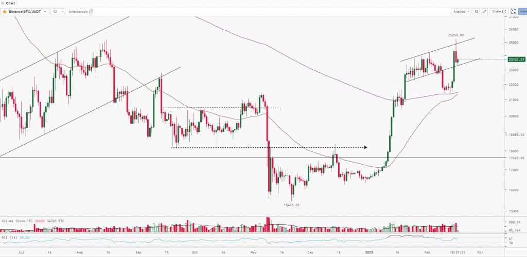 Bitcoin Chart | 17th February 2023
