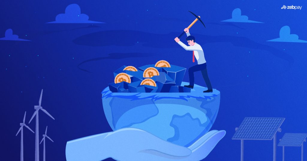 Crypto mining equipment consuming electricity