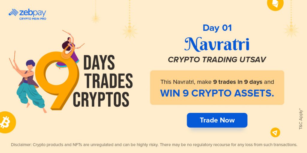 Day 1 Navratri Crypto signature banner