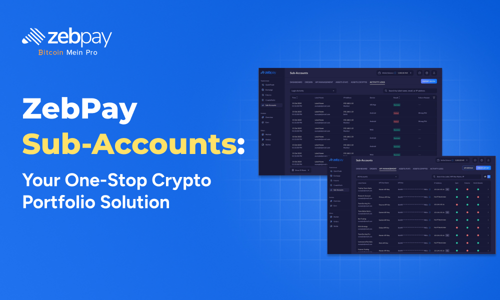 ZebPay Sub-Accounts: Your One-Stop Crypto Portfolio Solution