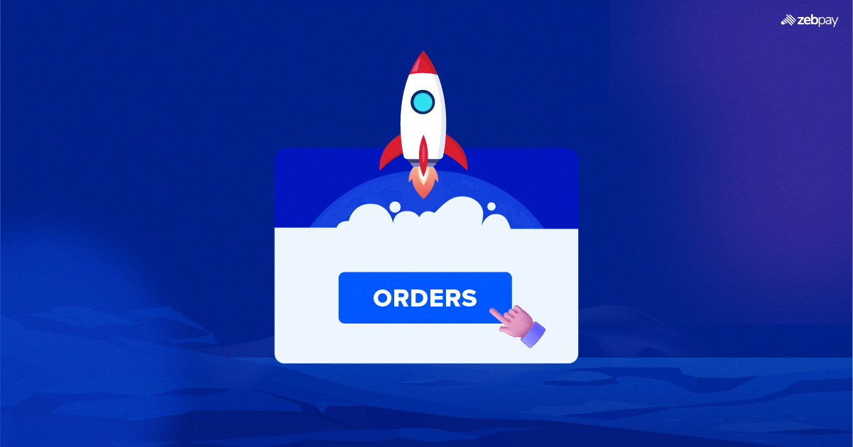 New Orders Tab on ZebPay Exchange