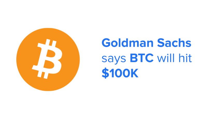 Goldman Sachs says BTC will hit $100K