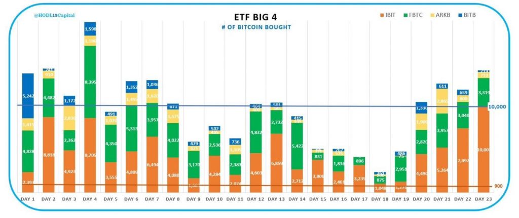 Bitcoin ETF Spot Graph